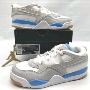 Nike Air Jordan 4 RM Kids Shoes Youth 2Y Carolina Blue White Jumpman FQ7936-104